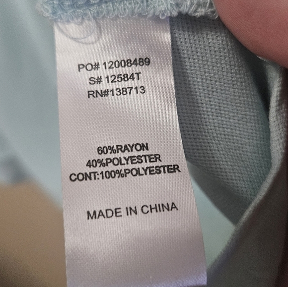 Doe And Rae Women's Size L Lattice Ruffled Cap Sleeve Bany Blue Color - Picture 4 of 4